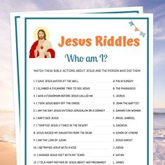 the jesus rides whom? game is shown on a beach