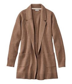 #LLBean: Women's Wicked Soft Cotton/Cashmere Coatigan Sweater Fashion Wishlist, Women's Sweaters, L L Bean, Travel Outfit, Capsule Wardrobe, Home Page, Amazing Women, Sweater Outfits, Camel