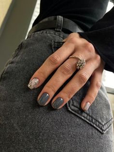 Fall Nude Nails, Wow Nails, Smink Inspiration, Minimal Nails, Casual Nails, Her Nails, Work Nails, Gray Nails