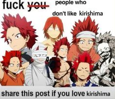 some people who don't like kirishima share this post if you love krishina