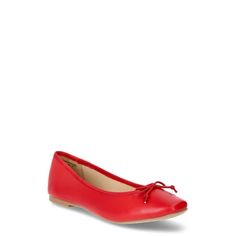 The shoes you've always loved, all grown up and ready for work or the weekend. Time and Tru's Women's String Bow Ballet Flats are a stylish finishing touch to any outfit, elegant and effortless. Features an easy slip-on design and a cushioned, Memory Foam insole for added comfort. The cutest little bow on top also adds a sweet, feminine touch to anything youre wearingjeans, skirts, dresses, and more. Every girl needs these ballet flats in her line-up. Only at Walmart. Size: 8.  Color: Red.  Gend Casual Red Ballet Flats With Round Toe, Classic Red Round Toe Ballet Flats, Red Ballet Flats With Removable Insole, Red Ballet Flats With Rubber Sole, Foldable Ballet Flats, Red Shoes Flat Womens 5/38, Outfit Elegant, Casual Flat Shoes, Girl Needs