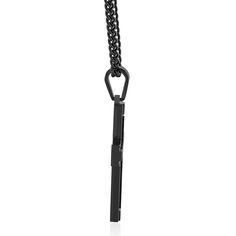 Strong, unbending and lightweight, this matte black diamond cross pendant features black carbon fiber layered with black stainless steel. Four black round brilliant cut diamond accents craft finite details for a faith symbol both inspiring and masterful. | Men’s Black Diamond Cross Pendant Necklace | Black Carbon Fiber & Black Stainless Steel | Size 24" | Helzberg Diamonds Minimalist Black Cross Pendant Necklace, Black Cross Necklace With Box Chain, Minimalist Black Cross Pendant Jewelry, Faith Symbol, Helzberg Diamonds, Fiber Jewelry, Diamond Cross Pendants, Diamond Cross, Carbon Black