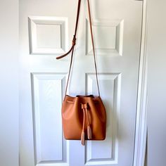 Beautiful, Excellent Condition Vegan Leather Tan Bucket Bag! Nwot Everyday Tan Bucket Bag With Detachable Strap, Tan Bucket Bag For Everyday Use, Everyday Tan Pouch Shoulder Bag, Classic Tan Bucket Bag For Everyday Use, Everyday Tan Satchel Bucket Bag, Everyday Tan Bucket Bag, Everyday Tan Pouch Bag, Tan Bucket Bag With Removable Pouch For Everyday Use, Tan Bucket Bag With Adjustable Strap For Shopping