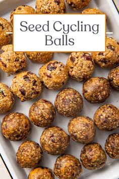 Food Good For Hormones, How To Seed Cycle, Seed Cycling Energy Balls, Seed Cycle Balls, Balance Hormones With Food, Seed Cycling Recipes Balls, Seed Cycle Hormones, Cycle Syncing Desserts, Cycle Seeding