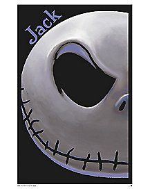 a jack and sally mask with the word jack on it