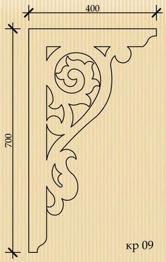 the measurements for an ornate design on a wooden paneled wall, with a line drawn across it