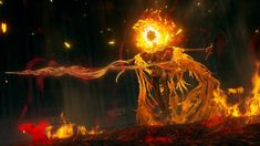 Lord Of Frenzied Flame, Frenzied Flame, Face Laser, Dark Souls Artwork, Nightmare Fuel, Flame Art, Cosmic Horror, Dark Soul, Pitch Black