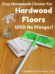 the homemade cleaner for hardwood floors with no vinegar is ready to be used on the floor