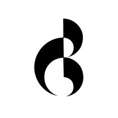 a black and white logo with the letter b