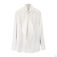 image_0 Loose White V Neck Shirt Women, Elegant White V-neck Shirt, Elegant White V-neck Outerwear, Elegant White V-neck Tunic, White Shirt With 3/4 Sleeves And Button Closure, Laced Up Shirt, Summer Blouses, Woman Standing, Long Sleeve Casual