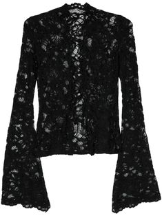 black corded lace sheer scallop edge front lace-up fastening long sleeves straight hem Black Lace Outfits, Romantic Moodboard, Long Sleeve Lace Shirt, Black Lace Long Sleeve Top, Lace Blouse Black, Cotton Lace Tops, Laundry List, Black Lace Top, Romantic Goth