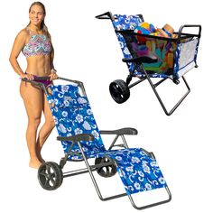 PRICES MAY VARY. Title: Beach Cart Chair – 2 in 1 Turns from Beach Cart to Beach Chair – Large Wheels – Easy to Use – Large Capacity – Flower Pattern. Product Type: Categories > Gardening & Lawn Care > Outdoor Carts > Garden Carts Beach Supplies, Outdoor Cart, Beach Cart, Garden Cart, Beach Items, Leg Support, Mesh Netting, Beach Chair, Colorful Chairs