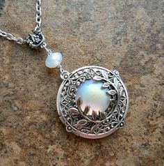 Moonstruck Locket Original Design by Enchanted Lockets Moon Locket, Full Moon Necklace, Silver Locket Necklace, Silver Locket, Magical Jewelry, Pale Colors, Celestial Jewelry, Silver Lockets, Moon Jewelry