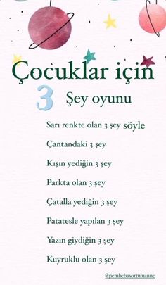 an advertisement for the three year anniversary celebration of cocuklar icin, sey oynu