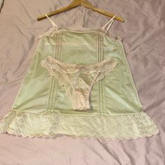 Lejaby 2 Piece Set Nwot Size S/5 (Panties Seem A Little Larger Than A Typical Small Beautiful Lacey Details On Both Pieces Camisole Has Attached Bra Shelf Camisole Is See Thru Colors Are Ballet Pink And A Champagne Cream Pet Free Smoke Free Storage Dead Stock Hand Wash Only Fabulous And French!!! Ooolala Coquette Camisole For Sleepover, Coquette Style Camisole For Sleepovers, Green Camisole For Bedtime, Lace Trim Cami For Sleepover, Fitted Lace Trim Camisole For Sleepover, Coquette Camisole For Pajama Party, Fitted Camisole For Pajama Party, Ballet Pink, 2 Piece Set