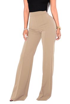 PRICES MAY VARY. Material: Crepe Knit,96% Polyester 12% Spandex. Comfy Stretchy. Super soft and easy into. Featuring plenty of room for movement. Light colored pants are a little see-through. Summer light thin style. DESIGN: High waisted dress pants, relaxed boot-cut, boho flare pants, elastic waist, high-rise, wide leg pants for women, solid stretchy and soft pantsback hidden zipper, pintuck on back. Occasions: Its slim fit but soft stretch style does not pick the figure,and suitable for people Diy Crafts For Teen Girls, Flared Palazzo, High Waisted Dress Pants, Business Casual Outfits For Work, Colored Pants, Womens Casual, Diy For Girls, Professional Outfits, Bell Bottom