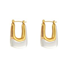 Neutral colored light vintage style acetate acrylic earrings. Earrings measure 1.25 inches long and 0.75 inches wide. Acrylic Hoop Earrings, Shaped Hoop Earrings, Free Tarot, Stylish Earring, Colorful Earrings, Acrylic Earrings, Gold Plating, Everyday Fashion, Classic Design