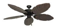 a ceiling fan with three leaves on it