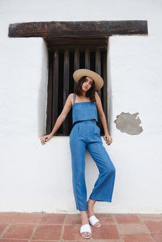 First Rite S/S 2016 Denim Coord, Jumpsuit Denim, Denim On Denim, Boyfriend Jean, Wedding Idea, Inspiration Mode, Looks Style, Mode Inspiration, Style Outfits