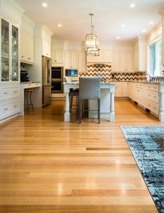 the kitchen is clean and ready to be used as a dining room or family room