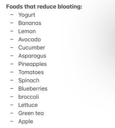 Foods That Reduce Bloat, Non Bloat Foods, No Bloat Meals, Haut Routine, Healthy Food Dishes, Healthy Food Motivation, Healthy Lifestyle Food, Healthy Meal Prep, Food Obsession