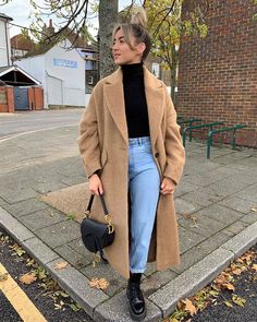 Long Jacket Outfit, Coat Outfit Casual, Long Coat Outfit, Camel Coat Outfit, Winter Coat Outfits, Looks Pinterest