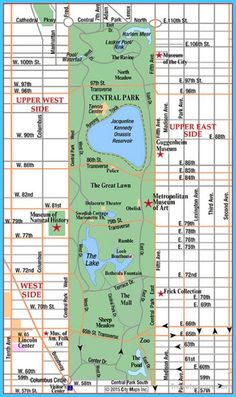 a map of the central park area