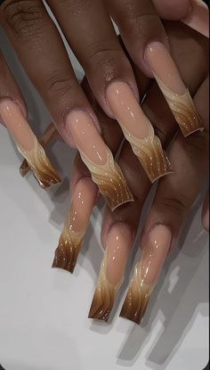 Suga Nails, Nail Collection, Brown Acrylic, Baddie Nails, Work Nails, Dope Nail Designs, Short Square Acrylic Nails, Long Square Acrylic Nails