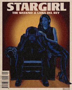 the cover to stargirl magazine, featuring a woman sitting on a couch with another person