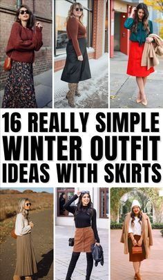 Skirts During Winter, Styling A Long Skirt In Winter, Sweater Skirt Work Outfit, Full Skirt And Sweater Outfit, Cute Winter Dress Outfits For Women, Long Skirts In Winter Outfits, Styling Skirts In Winter, How To Style A Sweater With A Skirt, Outfit Ideas Winter Skirt