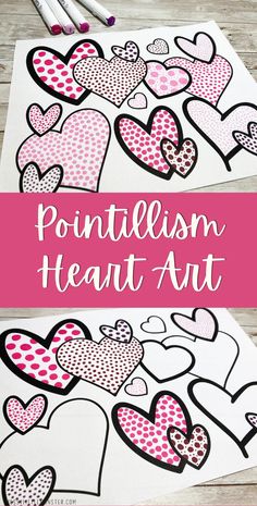 this is an easy and fun heart art project for kids to do on valentine's day