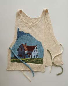 The Lighthouse Hill side ties vest Knit Fashion Summer, Cool Knitted Sweater, Flat Knitting Machine, Hand Knit Sweater Vest, Crochet Side Tie Vest, Diy Knitted Sweater, Knit Ideas For Beginners, Easy Knit Gifts, Knit Machine Projects