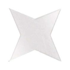 a white paper star on a white background