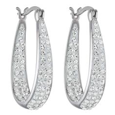 PRICES MAY VARY. This Incredible & Real Looking Earrings are elegant gift for Mother's Day, Valentine's Day, Christmas, Wedding, Birthdays, Engagement, Brides, Anniversary or Graduation for Woman,Men, Mother, Girlfriend, Wife, Fiancée or another significant event. ARGENTO REALE Hoop Earrings comes in many different color options . High Grade Crystals have An Amazing Sparkle. Earrings are Gold Plated to ensure a long-lasting and brilliant finish. BEAUTIFIUL GIFT POUCH ✦ Each Earrings comes with a Crystal Hoop Earrings With Rhinestones As Gift, Sparkle Hoop Earrings, Black Crystal Earrings, Crystal Hoop Earrings, Sparkle Earrings, Classic Jewelry, Jewelry Stand, Christmas Wedding, Elegant Gift