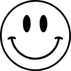 a black and white smiley face with two eyes