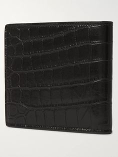 SAINT LAURENT's wallet is ideal for various credit, business and ID cards. It's made from glossy croc-effect leather and detailed with the house's iconic YSL monogram in gold. Saint Laurent Collection, Leather Billfold, Wallet For Men, Billfold Wallet, Saint Laurent Wallet, Mr Porter, Wallet Men, Card Wallet, Porter