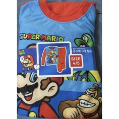 Sku: 2145-311 Boys Super Mario 2pc Flannel Pajama Set Size 4-5 Polyester New #73243 Nintendo - Fast Shipping - U.S Seller Thanks For Looking! - Please Check Out Our Other Listings For Other Great Deals. Blue Long Sleeve Sleepwear With Character Print, Blue Character Print Long Sleeve Sets, Blue Long Sleeve Sets With Character Print, Blue Character Print Loungewear Sets, Pikachu Pajamas, Super Mario Kart, Kids Pjs, Flannel Pajama Sets, Boys Fleece