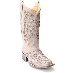 Corral Ladies Martina Green White Glitter Crystals Wedding Boots A3321 – Wild West Boot Store Valentino Wedding Shoes, Classic Black Boots, Crystals Wedding, Country Shoes, Bridal Boots, Wedding Shoes Comfortable, Boots Store, Wedding Boots