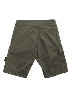 Military green Bermuda shorts in stretch cotton with patch pockets on the sides and contrasting logo label.Composition: 97% COTTON 3% ELASTANE Stone Island Kids, Stone Island Junior, Boys Bottoms, Kenzo Kids, Saint Laurent Shoes, Logo Label, Stella Mccartney Kids, Stone Island, Kids Shorts