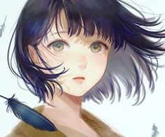 Anime Character, Black Hair, Anime, Hair, Blue, Black