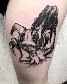 Gengar Tattoo Stencil Mimikyu Tattoo, Gengar Tattoo, Plane Black, Iris Flower Tattoo, Evolution Tattoo, Pikachu Tattoo, Moth Tattoo Design, Black Sketch