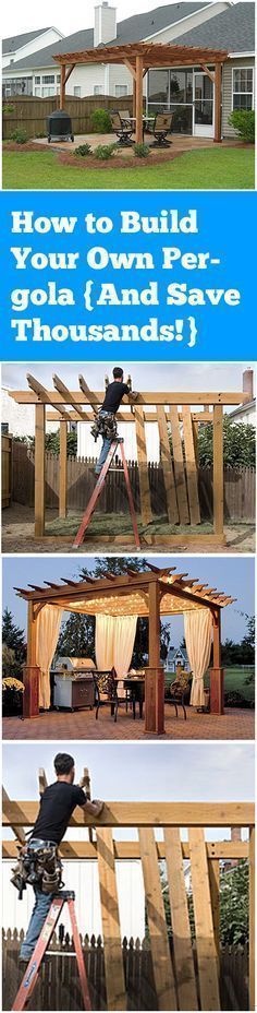 how to build your own pergole structure in the backyard with pictures and instructions