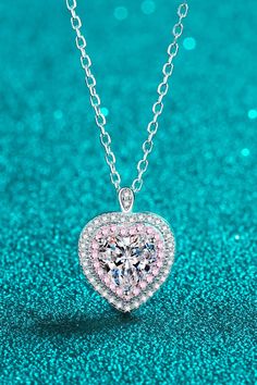 Showcase your personality with 925 Sterling Silver 1 Carat Moissanite Heart Pendant Necklace. 🌟Unique pendants for every style at LOVCIA. Shop https://lovcia.com/products/925-sterling-silver-1-carat-moissanite-heart-pendant-necklace . #Lovcia #LovciaJewelry #GiftsForWomen #PendantNecklaces #Necklaces #NecklacesForWomen #Women'sNecklaces #PersonalStyle #Pendants #JewelryForWomen #JewelryForGirls #GiftForHer #GiftForLove #LatestPendantStyle #PendantJewelry Stones Craft, Pink Halo, Moissanite Necklace, Halo Pendant, Moissanite Jewelry, Girls Jewelry, Heart Pendant Necklace, 1 Carat, Look Fashion