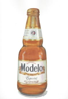 a drawing of a bottle of modelo beer