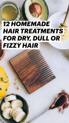 Homemade Hair Treatments, Dry Frizzy Hair, Diy Hair Masks, Homemade Shampoo, Homemade Hair, Diy Shampoo, Hair Dry, Home Remedies For Hair, Homemade Hair Products