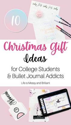 Looking for Christmas gift ideas for college students or stationery lovers? Look no further! In this video, I share some of my favorite ideas that will make any student happy. From planners to highlighters, there's something for everyone on this list. Gift Ideas For College Students, Planner Layout Templates, College Note Taking, Planner Lettering, College Notes, College Organization, Notes Planner, College Tips