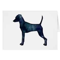 a card with a black dog on it