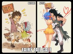 an image of two cartoon characters that are being used to describe the differences between fairy tail and