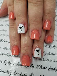 Fire Fighter Nails, Hunting Nail Ideas, Red Country Nails, Hunting Season Nails, Hunting Nails Designs, White Nails Autumn, Equestrian Nails, Hunting Nail Designs