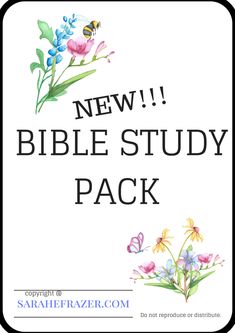 the new bible study pack with flowers and butterflies